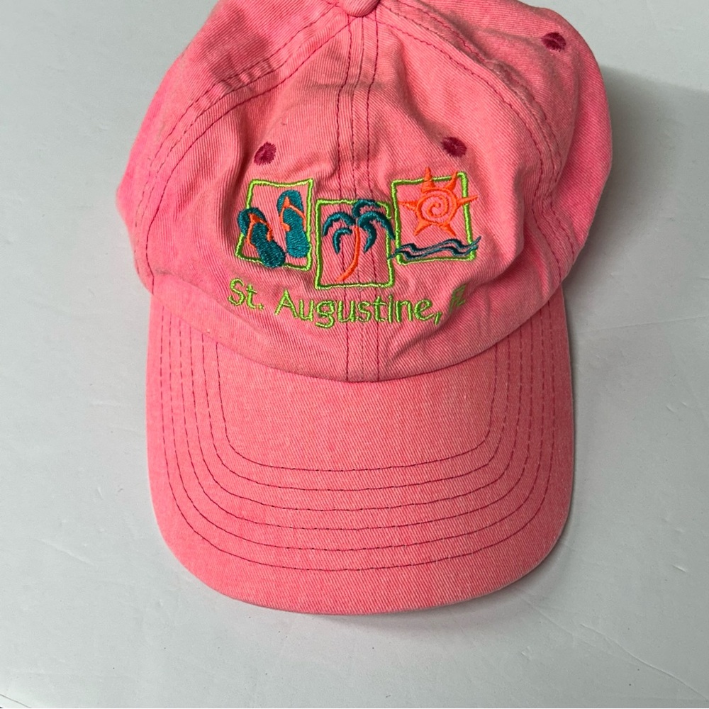 St. Augustine Fl., Pink Embroidered Hat